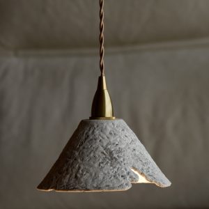 斗笠吊燈-石質白 E14 直徑18