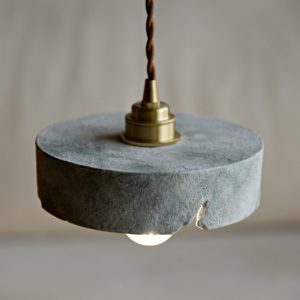 平盤吊燈 綠白 直徑18cm