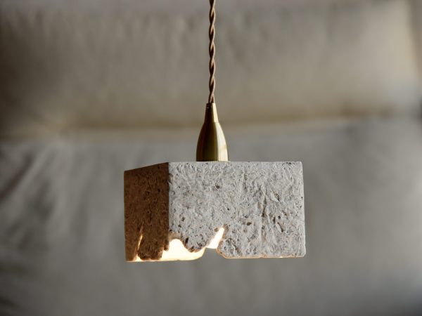 四方吊燈-石質白 E14 直徑14