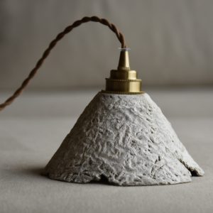 斗笠吊燈-石質白 E27 直徑18