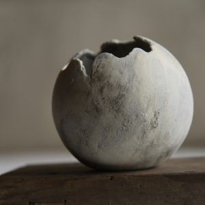 球型花器-墨白 12cm